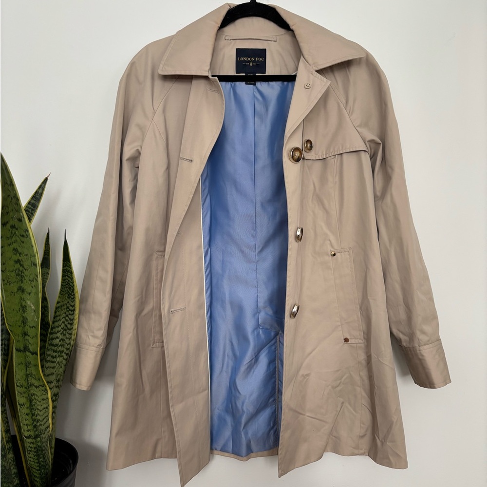 London Fog Tan Trench Coat - Picture 3 of 10